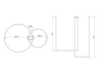 Люстра Kink Light Тор 30*60 см, Led 60w (3000K), матовое золото, 08219,33P(3000K)