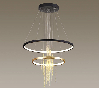 Светильник 60 см, 63W, 4000K Odeon Light Monica 3901/63L, золото-черный