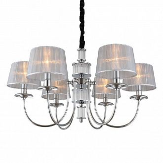 Подвесная люстра Omnilux Laterina OML-85903-06, диаметр 80 см, хром