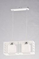 Люстра L400 x W140 x H1020, мм, 2*40W (80W), WHITE+CHROME (БЕЛЫЙ+ХРОМ) Sfera Sveta 85566/2P WHITE+CH