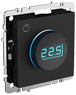 BRITE Термостат электронный с индикацией ТС10-1-БрЧ черный IEK