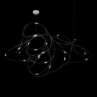 Подвесной светильник 135 см, 10W, 3000K, Loft IT Flock of Light 10309/21 CR, хром