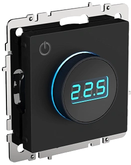 BRITE Термостат электронный с индикацией ТС10-1-БрЧ черный IEK