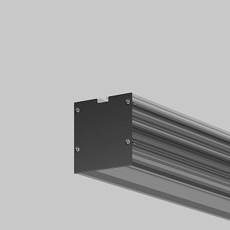 Комплект заглушек (для профиля 50×50) 2 шт., ALM-5050T-B-EC 642047, *5*5 см, Maytoni Led Strip 642047, Черный