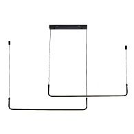 Люстра 150*6*120 см, 2*LED*21W, 3000K Gerhort G52122/2BK, Черный