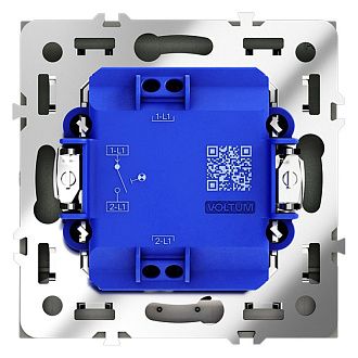 Выключатель встраиваемый Voltum S70 одноклавишный с подсветкой 10А, титан пластик Soft touch VLS010206