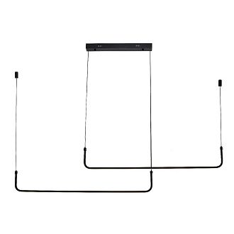 Люстра 150*6*120 см, 2*LED*21W, 3000K Gerhort G52122/2BK, Черный