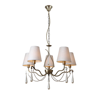 Подвесная люстра Freya Madeline FR2019PL-05BS, диаметр 70 см, бронза