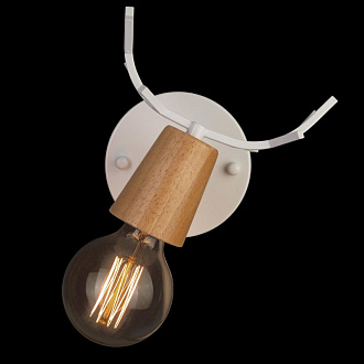 Бра LOFT IT Sven 10024/1W White, белый-дерево