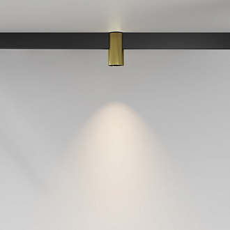 Светильник на шине 5,3*5,3*10,4 см, LED, 7W, 3000К, Maytoni Technical ALFA TR122-2-7W3K-BS латунный