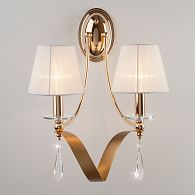 Классическое бра с абажурами 40 см Eurosvet Adelia 60063/2 золото