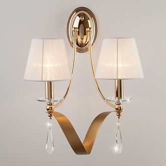 Классическое бра с абажурами 40 см Eurosvet Adelia 60063/2 золото