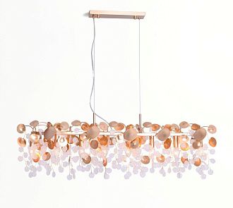 Люстра L1060 x W225 x H330 (1335), мм, 8*40W (320W), CHAMPAGNE GOLD (ЗОЛОТИСТОЕ ШАМПАНСКОЕ) NewRgy 5240/8R CHAMPAGNE GOLD