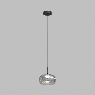 Подвесной светильник 28 см, 16W, 3000K, Denkirs Floa DK6742-BK+SM, черный