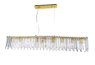Люстра L1240 x W150 x H230, мм, 9*40W (360W), GOLD+CLEAR (Золото + Прозрачный Хрусталь) NewRgy 5706E/9A GOLD+CLEAR