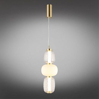 Подвесной светильник 17*80-170 см, 1*LED, 29W, 3000K, Aployt Simonet APL.318.06.29, латунный