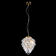 Светильник подвесной 15 см, Crystal Lux CHARME SP2 GOLD/TRANSPARENT Золотой