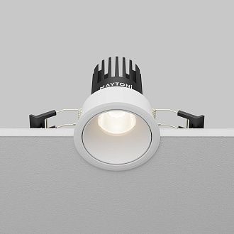 Встраиваемый светильник DL115-10W-4K-W **-8,2 см, *LED*10W, 4000K, Maytoni technical Dip DL115-10W-4K-W, Белый, вр 6 см