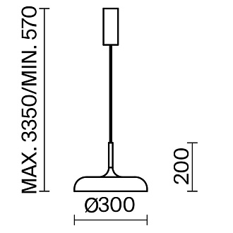 Подвесной светильник 30*45*335 см, LED*19W, 3000 К, Gerhard MOD189PL-L12W3K1 Maytoni, Белый