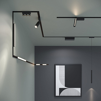 Трековый светильник LED 10W, 4000 К, 30,5*2,4*2,6 см, черный, Elektrostandard Flat Magnetic 85088/01