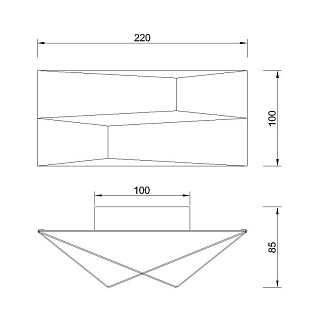 Бра 22*9*10 см, LED *  10W, 3000К Mantra Fuji 8156, белый