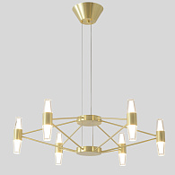 Подвесная люстра 60 см, 36W, 3000K, Crystal Lux DOROTEA SP6 GOLD, золото