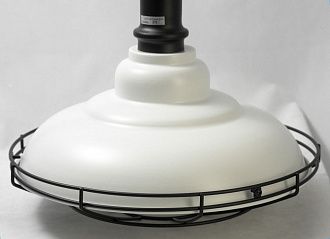 Подвесной светильник Lussole GRLSP-9848, диаметр 25 см, черный-белый