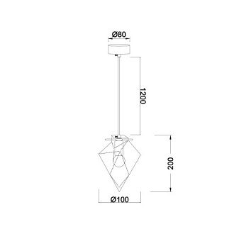 Подвесной светильник  10*140 см, 1*E14 черный Vele Luce Cassiopea VL1154P01