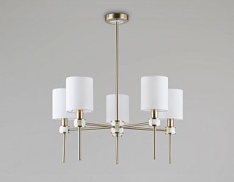 Люстра с абажурами на штанге **72- см, 5*E14*40W, K, Ambrella Light High Light LH72371, темная латунь