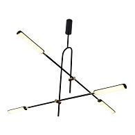 Люстра 110*110*86 см, 4*LED*28W, 3000K Gerhort G61302/4BK+GD, Черный, золото