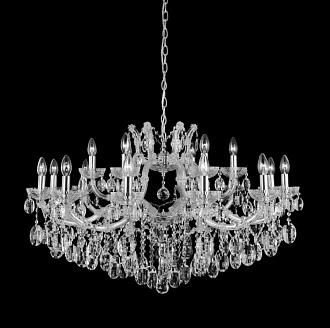 Люстра 85 см, Crystal Lux HOLLYWOOD SP12+6 CHROME Хром/Прозрачный