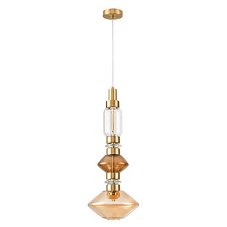 Подвесной светильник 25 см, 15W, 3000K, Arte Lamp Fiorato A2442SP-16PB, латунь