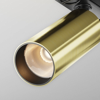 Светильник на шине 5,2*5,2*15,8 см, LED, 12W, 3000К, Maytoni Technical FOCUS LED TR021-1-12W3K-W-BBS латунный