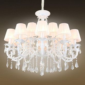 Подвесная люстра 86*69-113 см, 15*E14, 40W, Omnilux Omnilux 308 OML-30807-15, белый