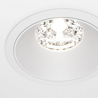 Светильник 9 см, 15W, 4000K, Maytoni Downlight Alfa LED DL043-01-15W4K-RD-W, белый, вр 7,5 см