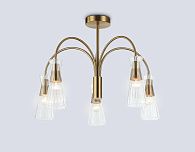 Люстра на штанге **44- см, 5*E14*40W, K, Ambrella Light High Light LH55701, латунь