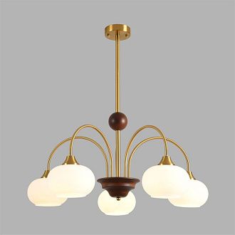 Люстра потолочная *67*65-65 см, 5*E27*60W, Lumion Larina 8323/5C, латунь