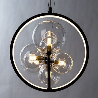 Подвесная люстра 120 см Arte Lamp Saturn A7790SP-50BK черная