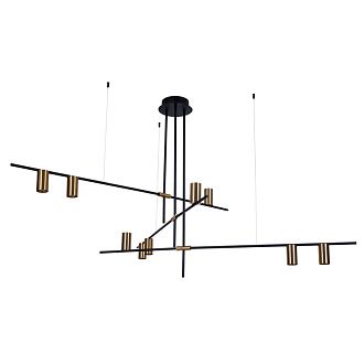 Подвесная люстра Divinare Tilda 1126/04 PL-9, черный-латунь