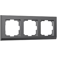 W0031864 Рамка на 3 поста Stark, графит матовый Werkel, 4690389194511