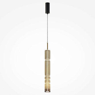 Подвесной светильник 8*8*384 см, LED, 12W, 3000К, Maytoni Ordo MOD272PL-L12BS3K черный
