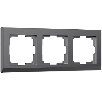 W0031864 Рамка на 3 поста Stark, графит матовый Werkel, 4690389194511
