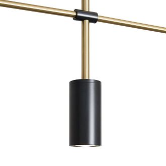 Подвесной светильник 123*5,5-96 см, 4*GU10*35W Freya Enzo FR5201PL-04B, Черный и Латунь