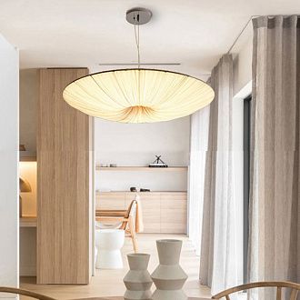 Подвесная люстра Aqua Creations Lighting round D80 80*80*12 см, 1*E27*60W, ImperiumLoft 108168-28, Белый