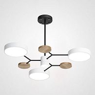 Люстра на штанге MEADE 4 lamps White 70*70*60 см, 4*LED*16W, 4000K, ImperiumLoft MEADE-01, Чёрный, Бежевый