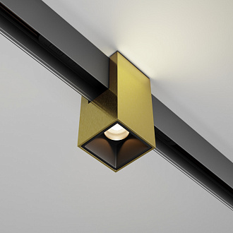 Светильник на шине 19,3*5,3*10,4 см, LED, 7W, 3000К, Maytoni Technical ALFA TR121-2-7W3K-BS латунный