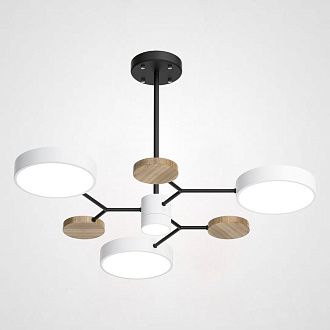 Люстра на штанге MEADE 4 lamps White 70*70*60 см, 4*LED*16W, 4000K, ImperiumLoft MEADE-01, Чёрный, Бежевый
