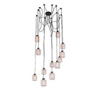 Подвесная люстра Диаметр 150 см ST Luce Forto SL193.303.12 Черный/Латунь