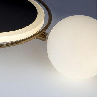 Бра 58 см, 7W, 4000K, Arte Lamp Polaris A2604AP-7BK, черный-золото