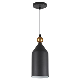 Подвесной светильник Odeon Light Bolli 4091/1 черный, диаметр 15 см